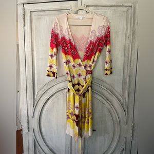 Diane Von Ferstenberg signature wrap-style dress.  Beautiful colors